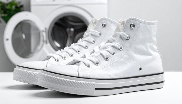 Converse blanche sortie d'un lavage en machine